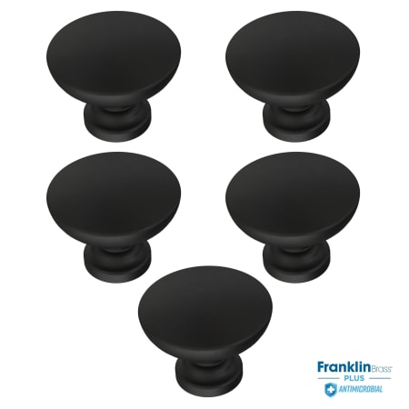 A large image of the Franklin Brass P29523Z-B-5PACK Antimicrobial Pack Black