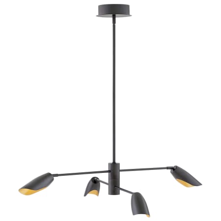 A large image of the Fredrick Ramond FR35804 Chandelier with Canopy - BLK