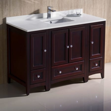 A large image of the Fresca FCB20-122412-U Fresca-FCB20-122412-U-In Bathroom View Mahogany