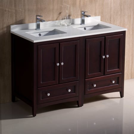 A large image of the Fresca FCB20-2424-U Fresca-FCB20-2424-U-In Bathroom View Mahogany