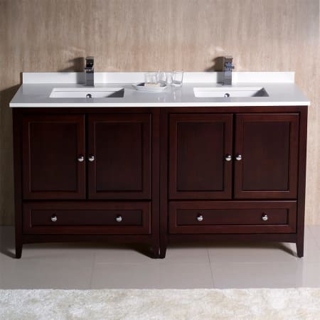 A large image of the Fresca FCB20-3030-U Fresca-FCB20-3030-U-In Bathroom View Mahogany