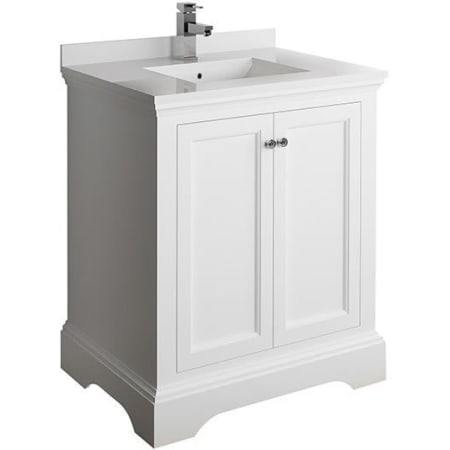 A large image of the Fresca FCB2430-U Matte White / Countertop White