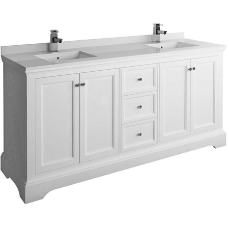 A large image of the Fresca FCB2472-U Matte White / Countertop White