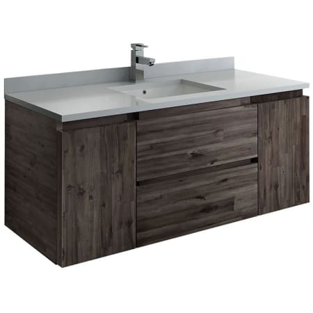 A large image of the Fresca FCB31-122412-U Acacia Wood / Countertop White