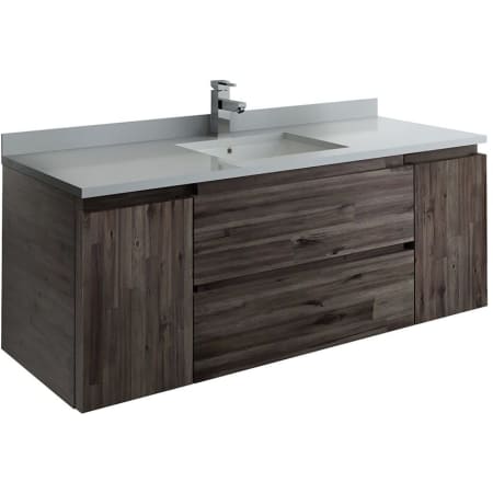 A large image of the Fresca FCB31-123012-U Acacia Wood / Countertop White