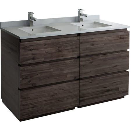 A large image of the Fresca FCB31-3030-FC-U Acacia Wood / Countertop White