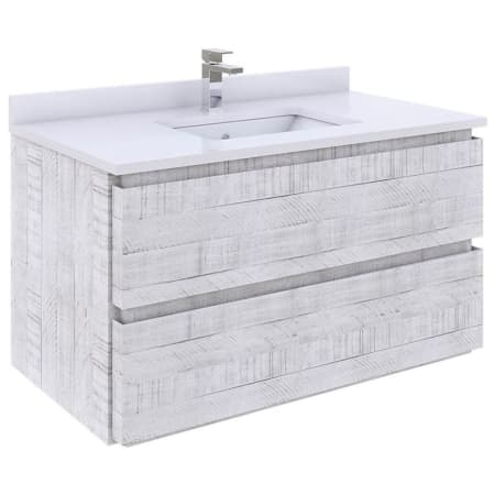 A large image of the Fresca FCB3136-U Rustic White