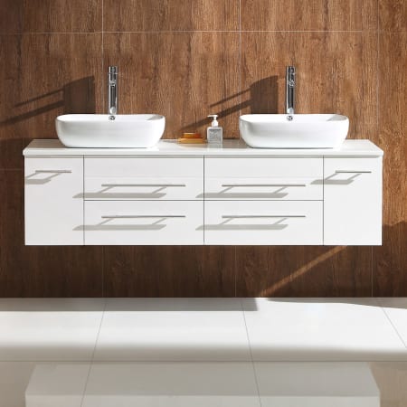 A large image of the Fresca FCB6119-V Fresca-FCB6119-V-In Bathroom View White