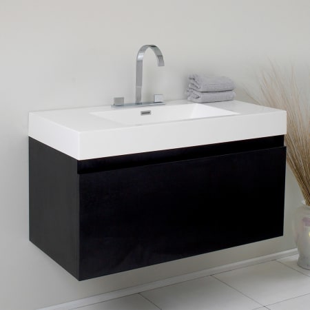 A large image of the Fresca FCB8010-I Fresca-FCB8010-I-In Bathroom View Black