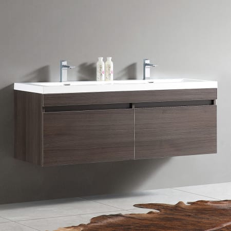 A large image of the Fresca FCB8040-I Fresca-FCB8040-I-In Bathroom View Gray Oak