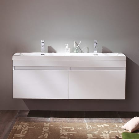 A large image of the Fresca FCB8040-I Fresca-FCB8040-I-In Bathroom View White