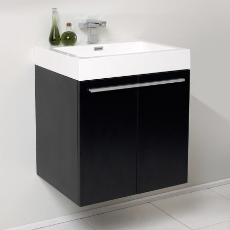 A large image of the Fresca FCB8058-I Fresca-FCB8058-I-In Bathroom View Black