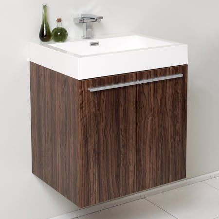 A large image of the Fresca FCB8058-I Fresca-FCB8058-I-In Bathroom View Walnut