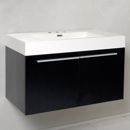 A large image of the Fresca FCB8090-I Fresca-FCB8090-I-In Bathroom View Black