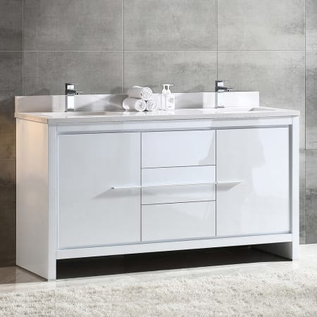 A large image of the Fresca FCB8119-U Fresca-FCB8119-U-In Bathroom View White