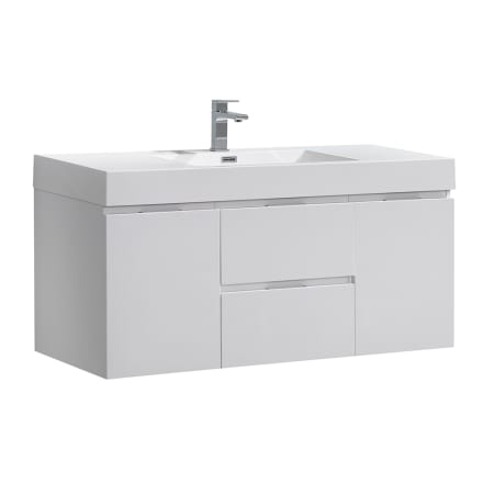 A large image of the Fresca FCB8348-I Glossy White