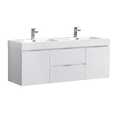 A large image of the Fresca FCB8360-D-I Glossy White