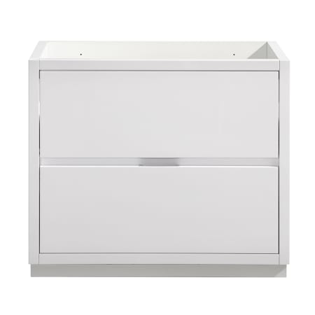 A large image of the Fresca FCB8436 Fresca-FCB8436-Front View Glossy White