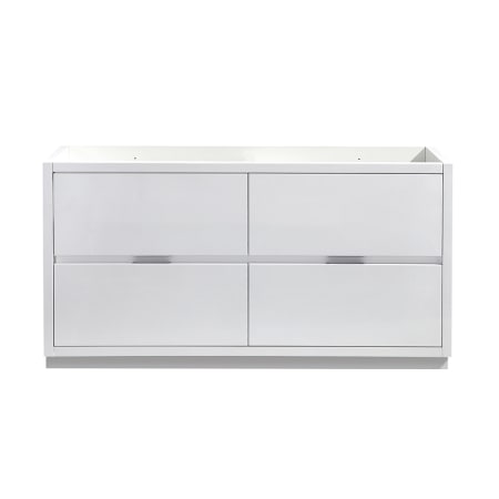 A large image of the Fresca FCB8460-D Fresca-FCB8460-D-Front View Glossy White