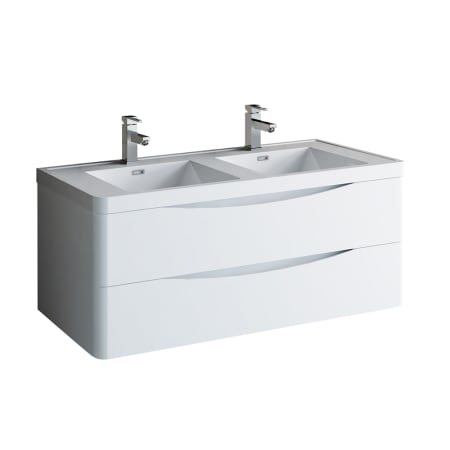 A large image of the Fresca FCB9048-D-I Glossy White