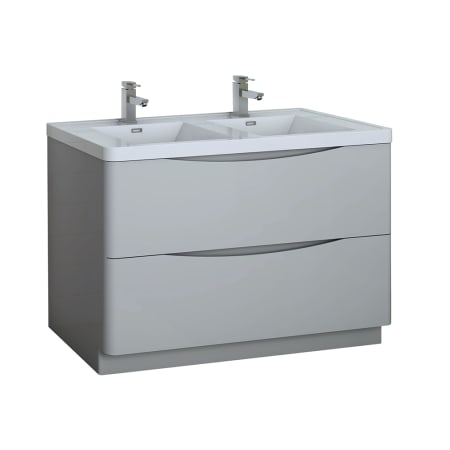 A large image of the Fresca FCB9148-D-I Glossy Gray