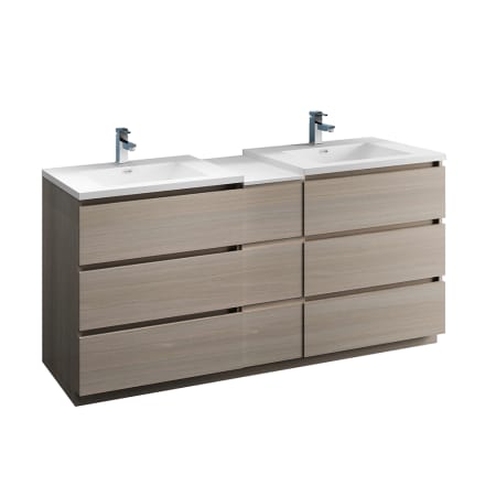 A large image of the Fresca FCB93-301230-D-I Gray Wood