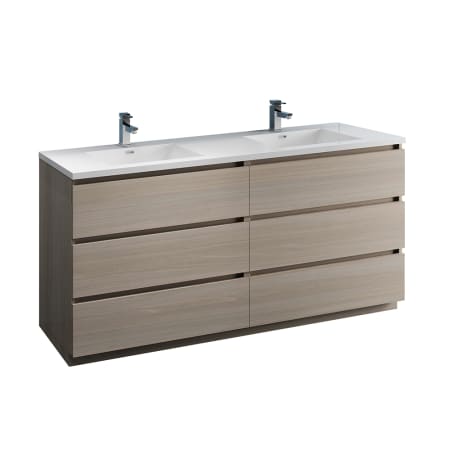 A large image of the Fresca FCB93-3636-D-I Gray Wood