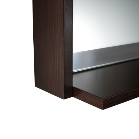 A large image of the Fresca FMR8118 Fresca-FMR8118-Shelf Corner View Brown