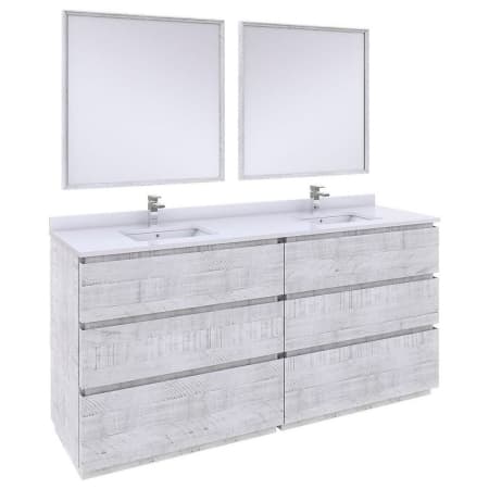 A large image of the Fresca FVN31-3636-FC Rustic White