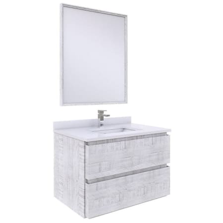 A large image of the Fresca FVN3130 Rustic White