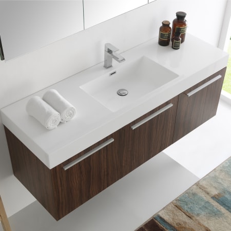 A large image of the Fresca FVN8093 Fresca-FVN8093-Life Style Walnut 4