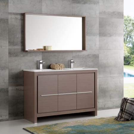A large image of the Fresca FVN8148-D Fresca-FVN8148-D-Life Style Gray Oak