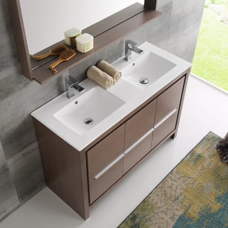 A large image of the Fresca FVN8148-D Fresca-FVN8148-D-Life Style Gray Oak 4