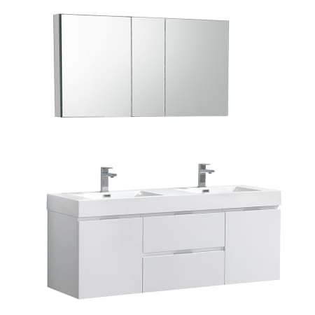 A large image of the Fresca FVN8360-D Glossy White