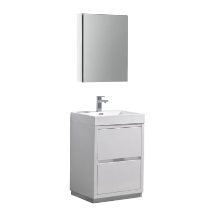 A large image of the Fresca FVN8424 Glossy White