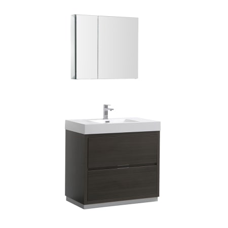 A large image of the Fresca FVN8436 Gray Oak