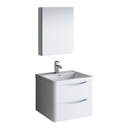 A large image of the Fresca FVN9024 Glossy White