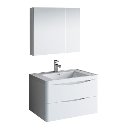 A large image of the Fresca FVN9032 Glossy White