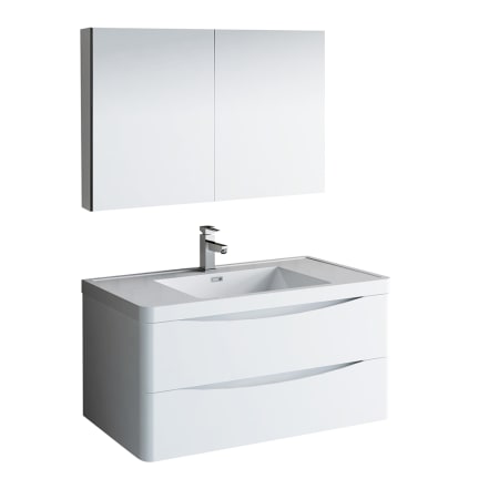 A large image of the Fresca FVN9040 Glossy White