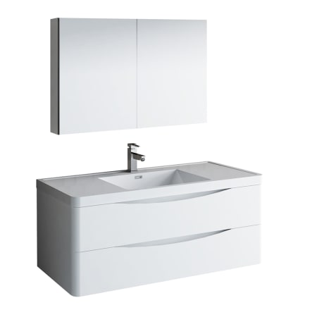 A large image of the Fresca FVN9048 Glossy White