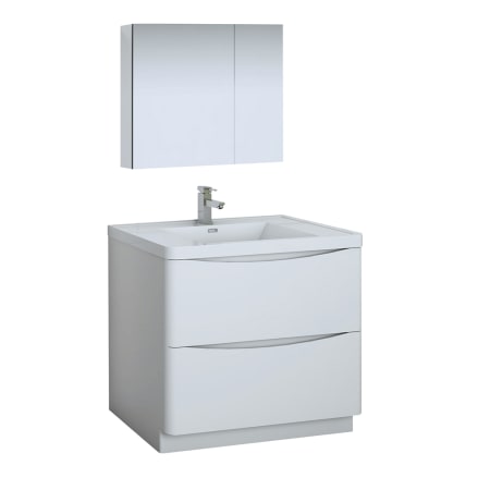 A large image of the Fresca FVN9136 Glossy White