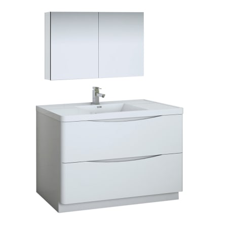 A large image of the Fresca FVN9148 Glossy White