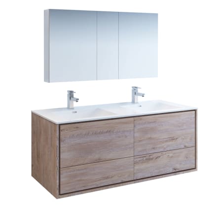 A large image of the Fresca FVN9260-D Rustic Natural Wood