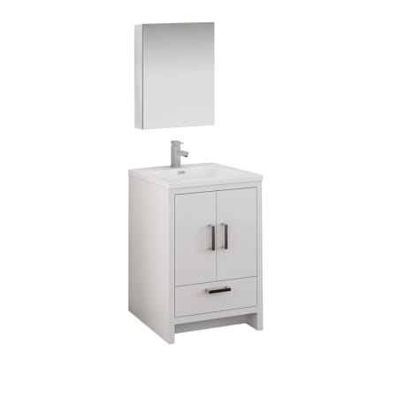 A large image of the Fresca FVN9424 Glossy White