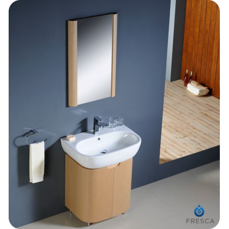 Fresca Fvn3025lo Light Oak Andria 26 Quot Wood And Ceramic