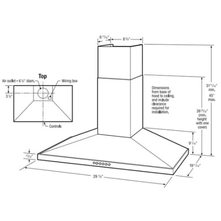 A large image of the Frigidaire FHWC3055L Alternate Image