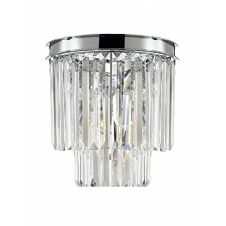 Gallery T22 2187 Chrome Crystal Odeon 3 Light 15 Tall 2 Tier Gallery T22 2187