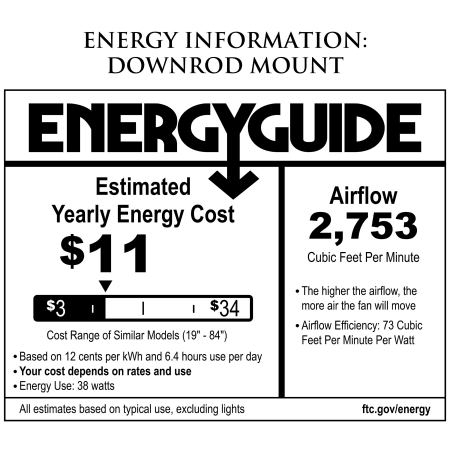 A large image of the Generation Lighting 3CLMR56D-V1 Energy Guide