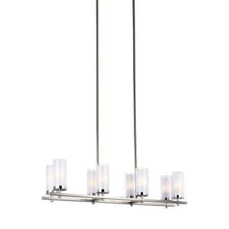 A large image of the Generation Lighting F2986/8 Satin Nickel / Chrome