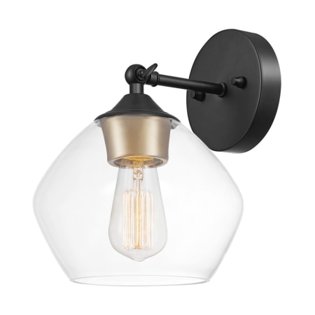 A large image of the Globe Electric 51367 Matte Black / Gold